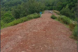 Ema spoil heap – area of the former discharge boom/conveyor (6.8.2020)