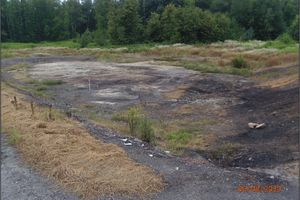 Burnt ground surface in the central part of the spoil heap (condition as of 6.8.2020)