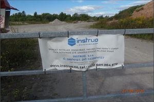 The premises of the company Instruo s.r.o., with stockpiles of sorted recycled materials, on the northern part of the Jeremenko spoil heap
